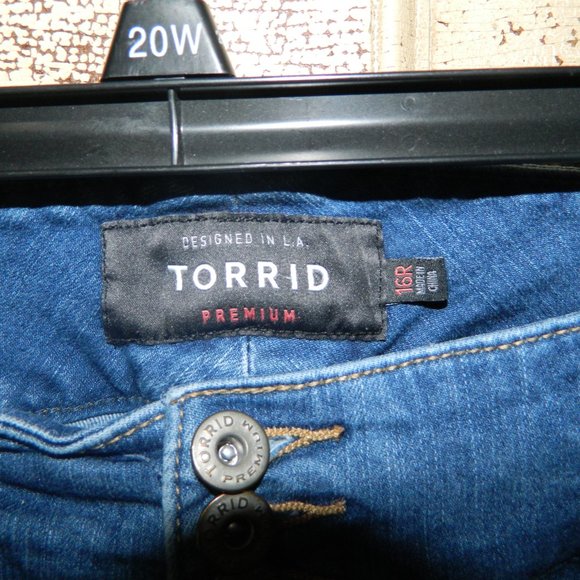 Torrid Premium Distressed Stretch Jegging Denim Jeans 16R (U-3) - Picture 4 of 7